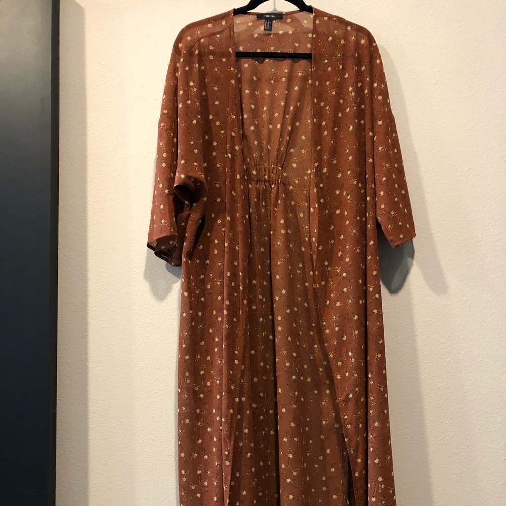 Long Floral Kimono